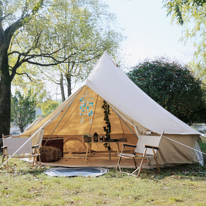 Ultimate 4 Metre Bell Tent With Beige Canvas From The Bell Tent Shop