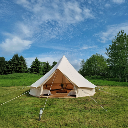 Ultimate 5 Metre Bell Tent With Beige Canvas From The Bell Tent Shop In Field