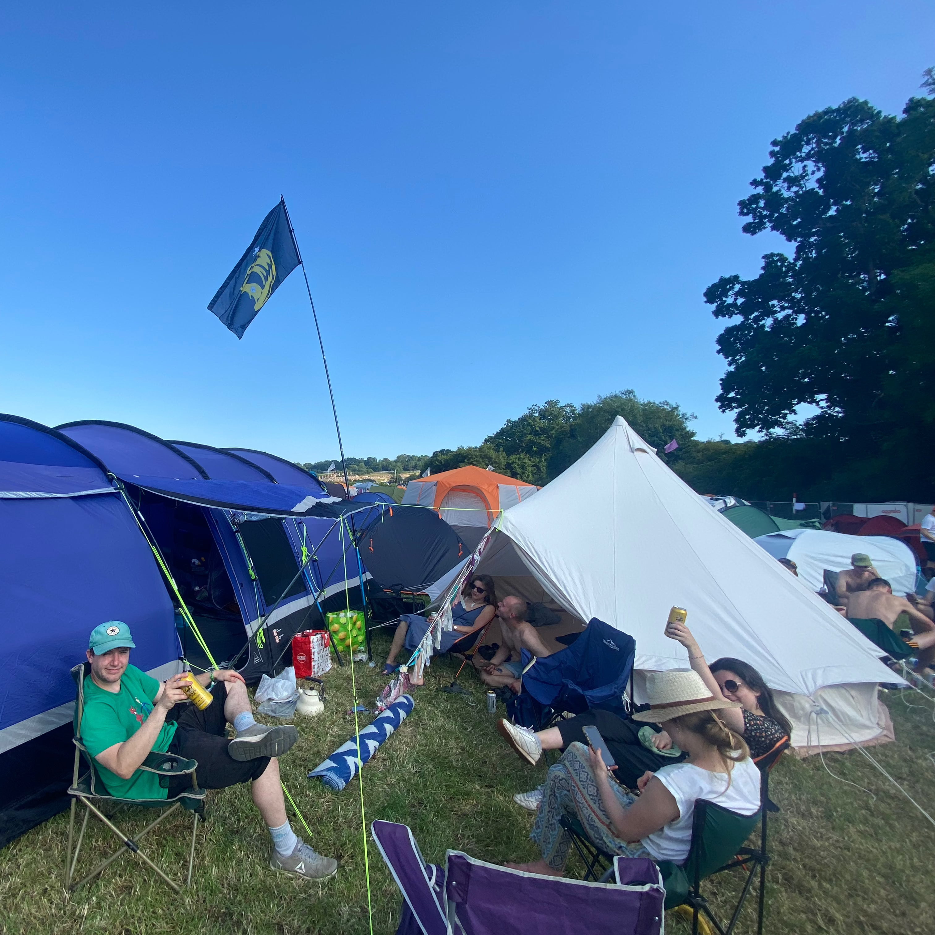 Camping At Glastonbury Festival With a Bell Tent