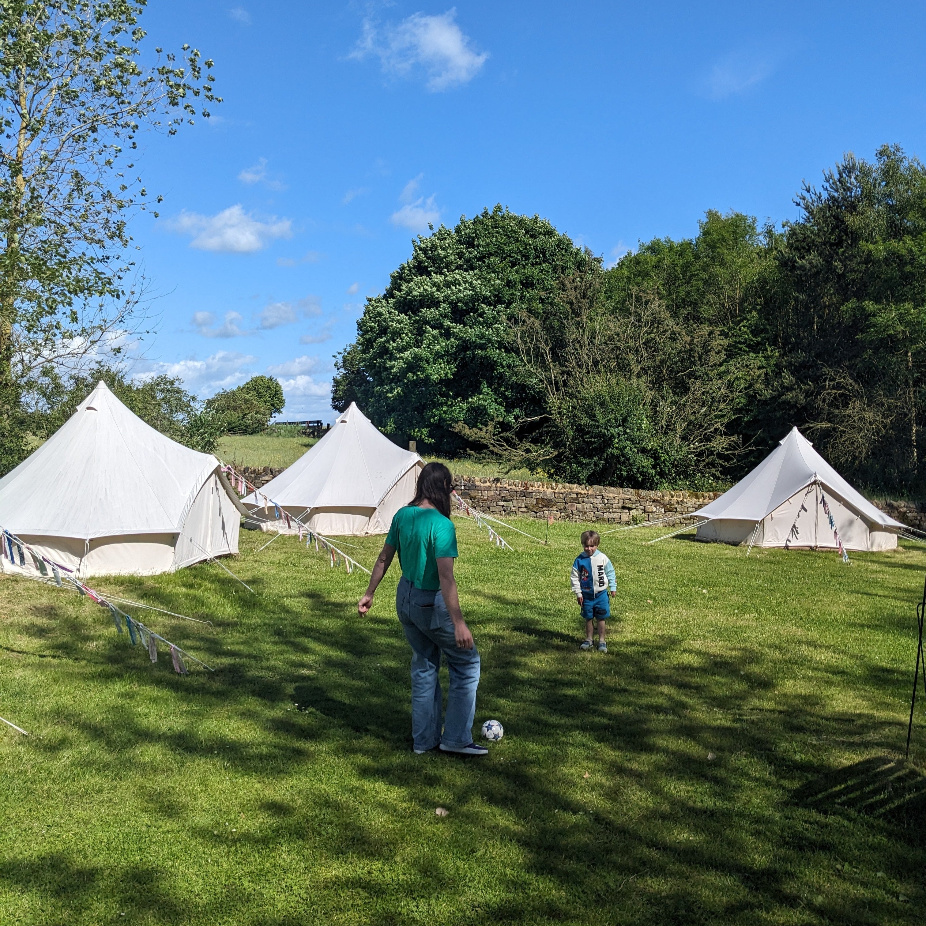 Camping With Family In A Bell Tent