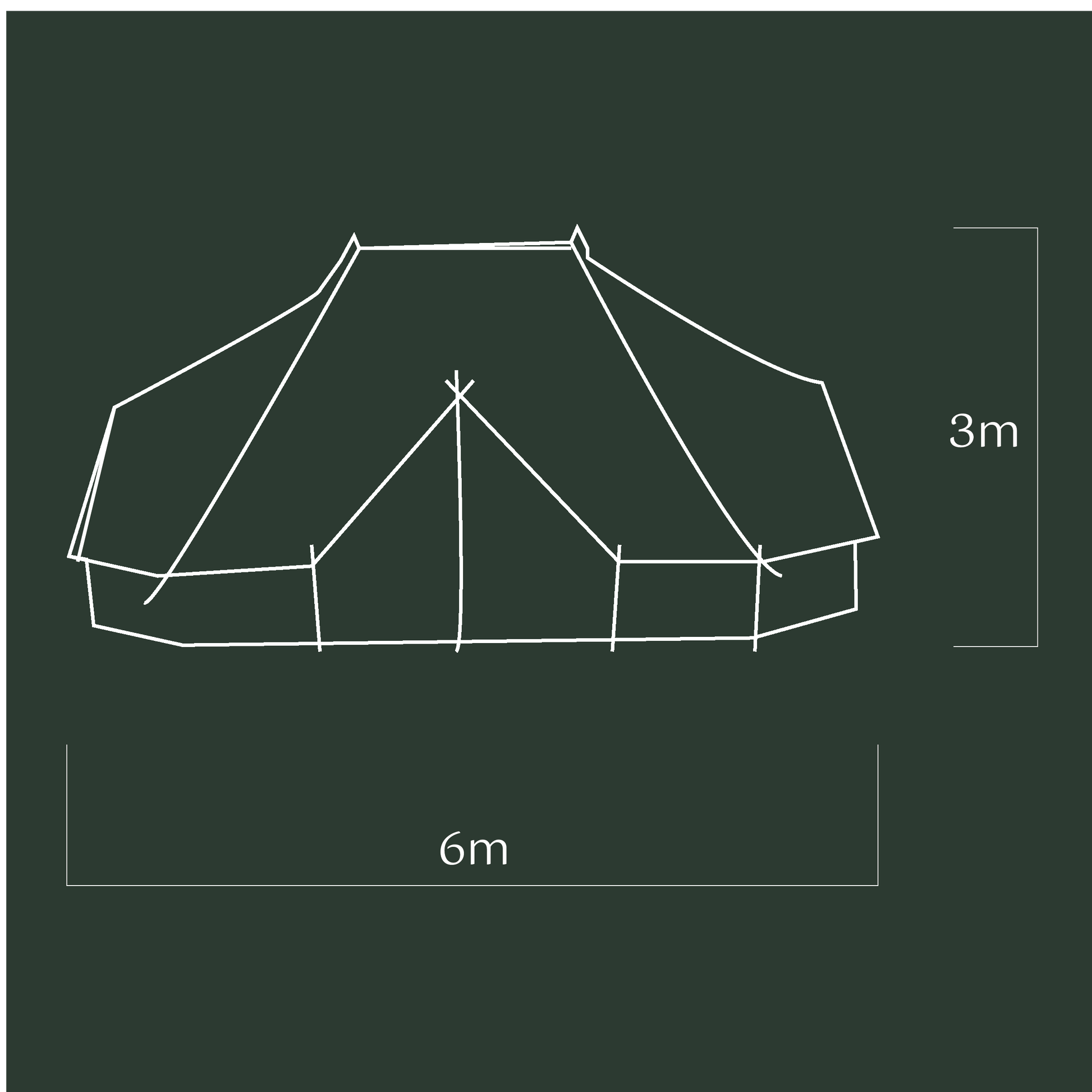 Ultimate Emperor Tent from The Bell Tent Shop Dimensions Graphic