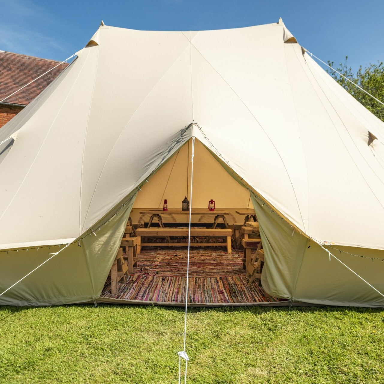 Ultimate Emperor Bell Tent in Beige Canvas from The Bell Tent Shop for Garden Party