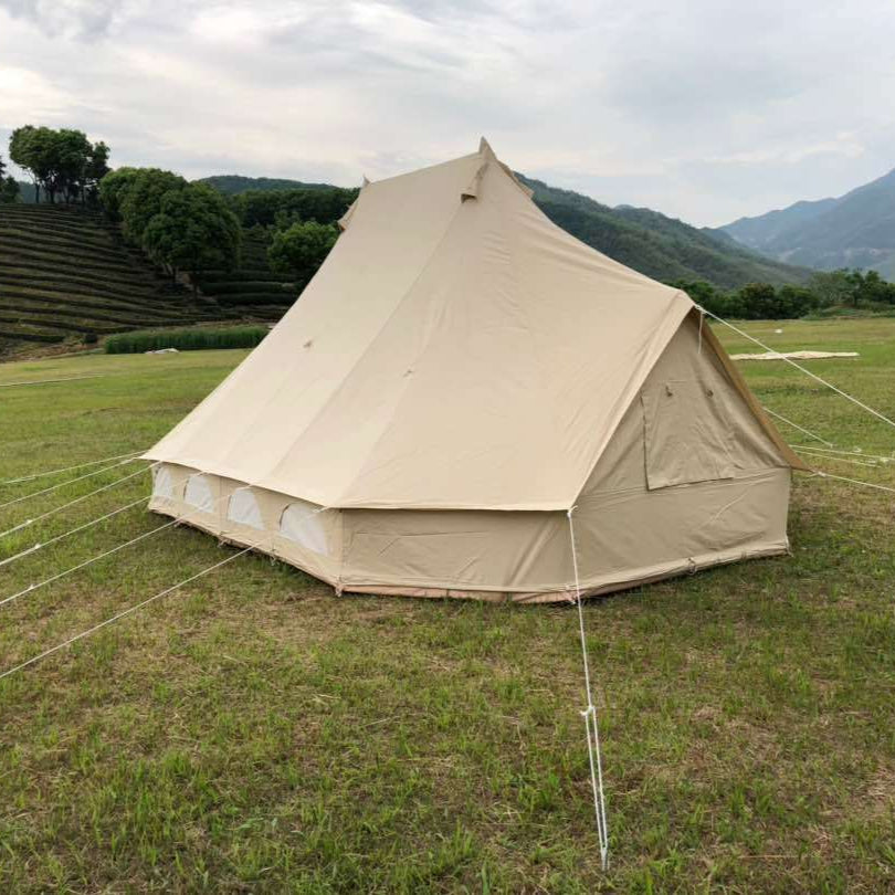 Ultimate Emperor Bell Tent in Beige Canvas from The Bell Tent Shop Back View