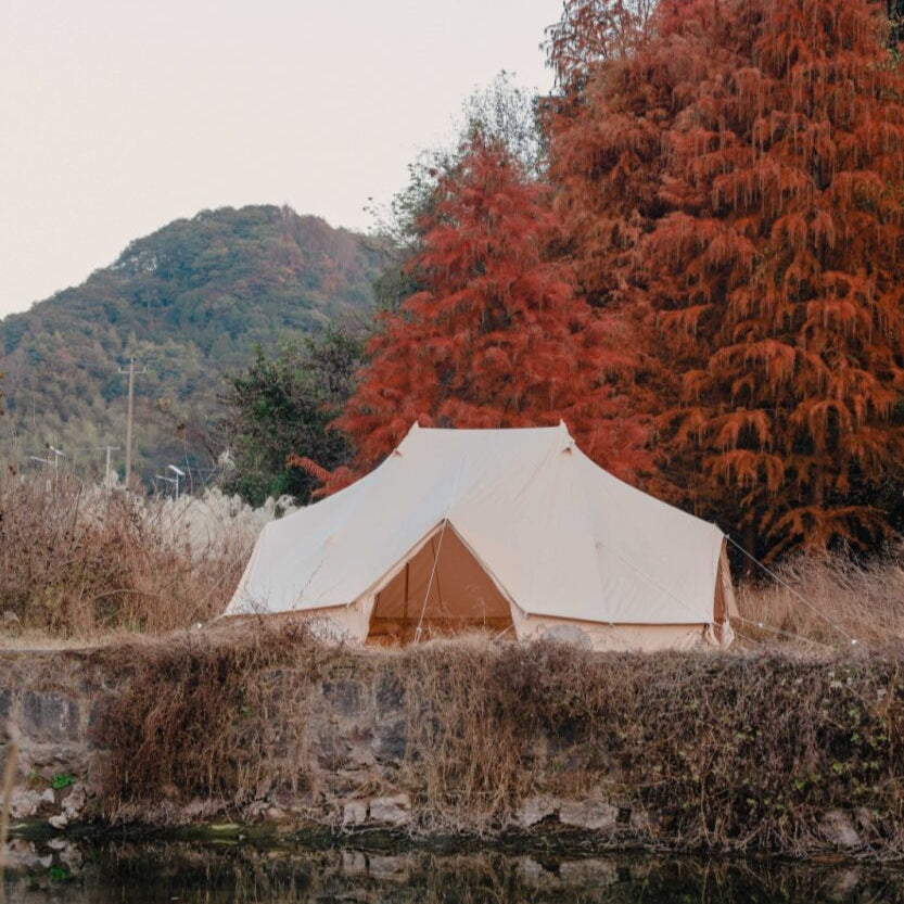 Ultimate Emperor Bell Tent in Beige Canvas from The Bell Tent Shop 